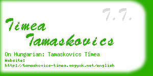 timea tamaskovics business card