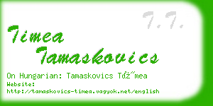 timea tamaskovics business card